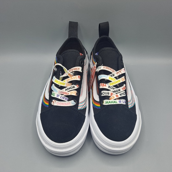 New Vans Sentry Old Skool WC Pride Rainbow Black and True White Women's Size 5 - Picture 5 of 9